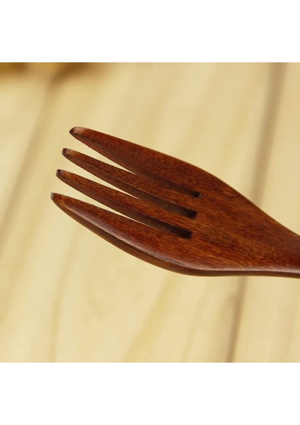 Haoen Doğal Tahta Kaşık ve Çatal Seti Mutfak Çatal Bıçak Takımı Yemek Salatası (10'lu Set) (Yurt Dışından) fırsatları