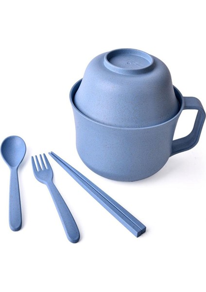 Gıda Sınıfı Malzeme RL202M Kapaklı Buğday Samanı Kase Bardak Seti (Yurt Dışından)