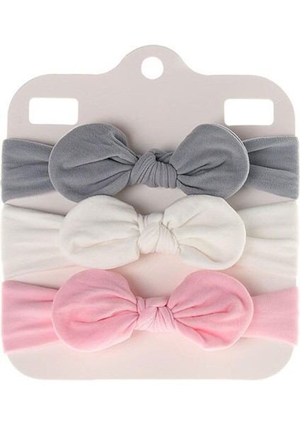 3 Adet/takım Sevimli Yay Bebek Kafa Bandı Düz Renk Tavşan Kulak Yürümeye Başlayan Kız Saç Bantları Yumuşak Elastik Çocuk Şapkalar Bebek Saç Aksesuarları (Yurt Dışından)