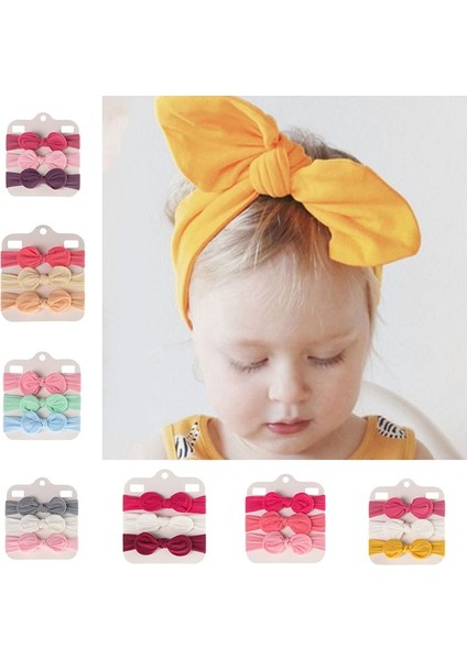 3 Adet/takım Sevimli Yay Bebek Kafa Bandı Düz Renk Tavşan Kulak Yürümeye Başlayan Kız Saç Bantları Yumuşak Elastik Çocuk Şapkalar Bebek Saç Aksesuarları (Yurt Dışından) fırsatları