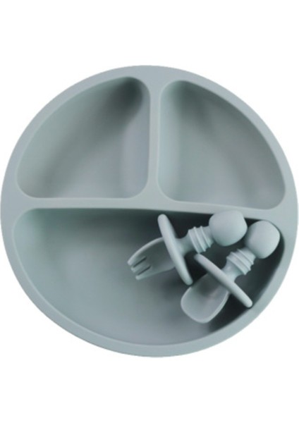Bebek Için Silikon Plaka, Vantuzlu Bebek Bulaşık Kasesi, Çatal ve Kaşıkla Yürümeye Başlayan Çocuk ve Çocuk Için Mikrodalga Güvenli Tabaklar (3 Adet) (Yurt Dışından) fiyatları
