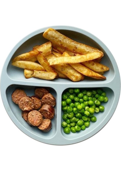 Bebek Için Silikon Plaka, Vantuzlu Bebek Bulaşık Kasesi, Çatal ve Kaşıkla Yürümeye Başlayan Çocuk ve Çocuk Için Mikrodalga Güvenli Tabaklar (3 Adet) (Yurt Dışından) modelleri