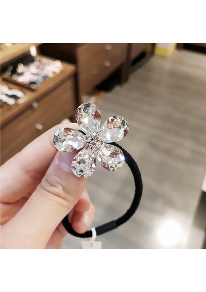 Küçük Taze ve Kişilik Net Kırmızı Kafa Halat Kristal Çiçek Saç Halat Headdress Saç Aksesuarları Lastik Bant Yetişkin Takı (Yurt Dışından)