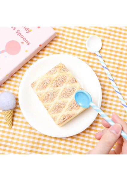 Uzun Saplı Kaşık Karıştırma Çubuğu Tatlı Kek Kokteyl Milkshake Için Yüksek Borosilikat Cam Dayanıklı Kaşık (Yurt Dışından)