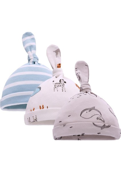 Ben Baba ve Anneyi Seviyorum 3 Adet/takım Bebek Şapka Yumuşak Pamuklu Yenidoğan Bere Kaput Erkek Kız Için 0-6 Ay (Yurt Dışından)