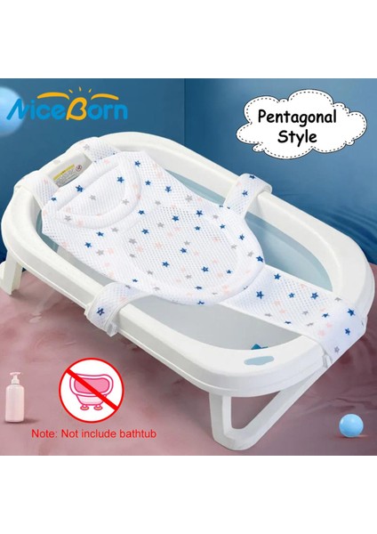 Niceborn Bebek Küvet Matı [küvetsiz] Ayarlanabilir Bebek Banyo Koltuğu Bebek Güvenliği Duş Minderi Plastik Net Mat Bebek Duş Net Küvet Sit Up Mesh 0-3 Yaş Bebekler Için (Yurt Dışından)