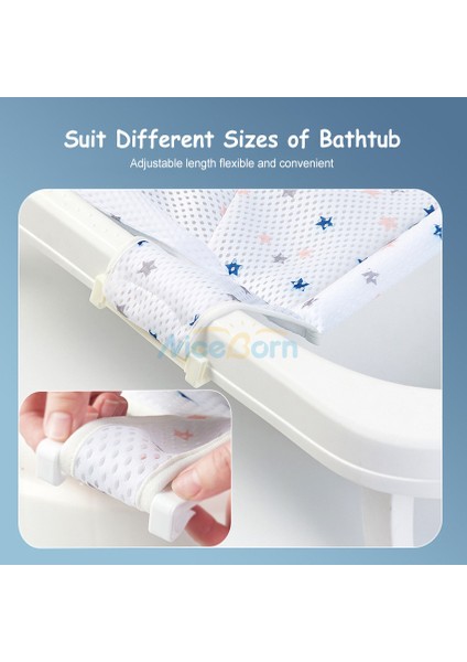 Niceborn Bebek Küvet Matı [küvetsiz] Ayarlanabilir Bebek Banyo Koltuğu Bebek Güvenliği Duş Minderi Plastik Net Mat Bebek Duş Net Küvet Sit Up Mesh 0-3 Yaş Bebekler Için (Yurt Dışından) fırsatları