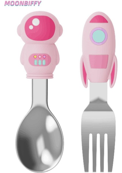 [eğlenceli Canlı] Bebek Karikatür Kaşık Çatal Seti Çocuklar Paslanmaz Çelik Mutfak Eşyaları Bebek Sofra Sevimli Yemek Takımı Çocuklar Besleme Kaşık Çatal Seti Eşyaları (Yurt Dışından)