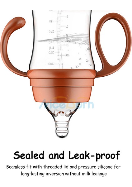 Niceborn 240 ml Biberon Bebek Besleme Yürümeye Başlayan Eğitim Fincan Anti-Şok Sippy Yumuşak Sızdırmaz Emzik Gıda Sınıfı Pp Bpa Içermeyen Çocuk Bardağı Bebek Suyu Bebek Için Saplı Süt (Yurt Dışından) modelleri