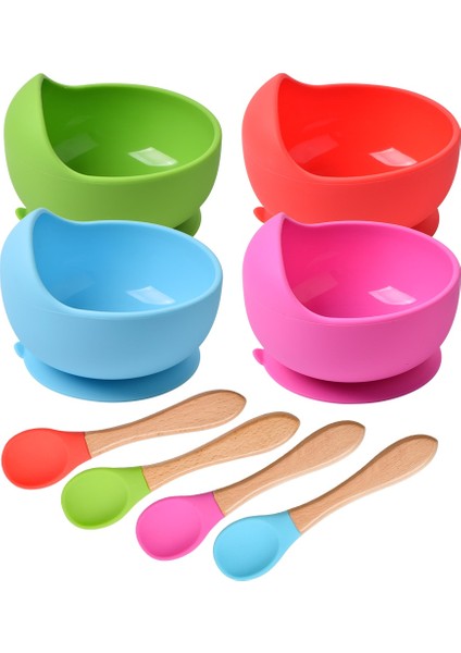 [eğlencelı Canlı] 2 Adet/takım Silikon Bebek Besleme Kasesi Sofra Çocuklar Için Su Geçirmez Vantuz Kaşıkla Çocuk Yemekleri Mutfak Bebek Şeyler (Yurt Dışından) fiyatları