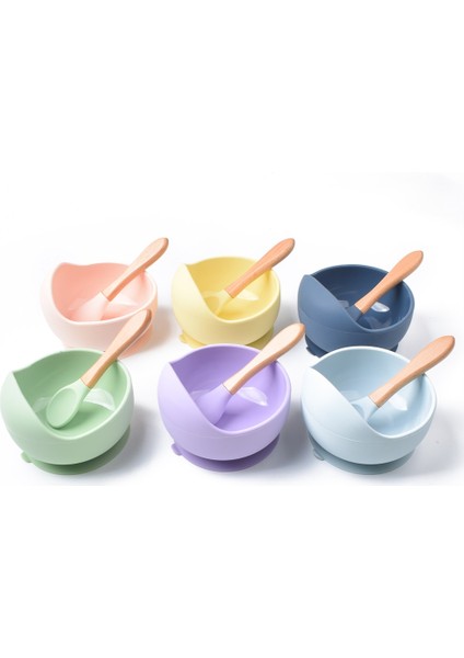 [eğlencelı Canlı] 2 Adet/takım Silikon Bebek Besleme Kasesi Sofra Çocuklar Için Su Geçirmez Vantuz Kaşıkla Çocuk Yemekleri Mutfak Bebek Şeyler (Yurt Dışından) modelleri