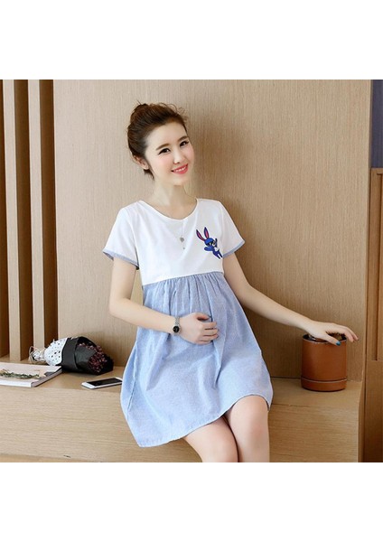 Kadın Doğum Hemşireliği Emzirme Hamile Gömlek Üst Bluz (Yurt Dışından)