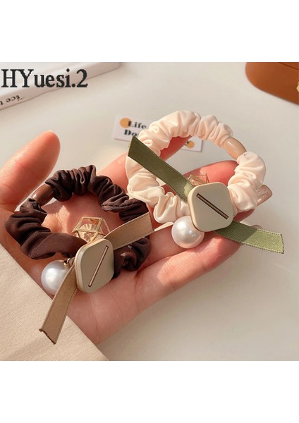 Zarif Içi Boş Geometrik Taklidi Saç Bağları Elastik Örgü Lastik Bant Inci Takılar Scrunchies Bayanlar Günlük At Kuyruğu Headress (Yurt Dışından) indirimleri