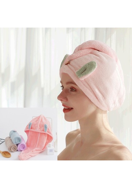 Saç Kurutma Şapka Mikrofiber Banyo Havlusu Bayan Kuru Saç Bonesi Hızlı Kuru Duş Başlığı Süper Emme Türban Saç Kuru Kap (Yurt Dışından)