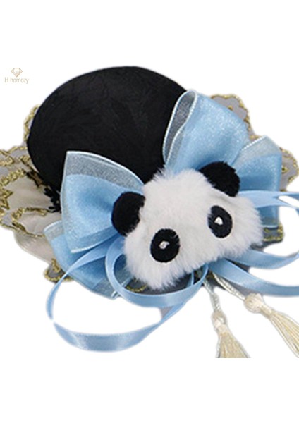 2x Çin Tarzı Saç Klipleri Panda Barrette Hanfu Qipao Püskül Yapış Tokalar Mavi (Yurt Dışından) fırsatları