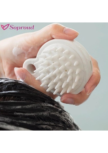 Beyaz Renkler El Saç Derisi Masaj Tarak Yumuşak ve Rahat Silikon Kafa Masajı Saç Büyümesini Teşvik Duş Fırçası Şampuan Masaj Fırçası (Yurt Dışından)