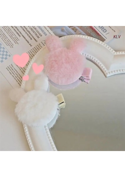 Kadın Kızlar Peluş Tavşan Saç Tokası Tatlı Yan Klipler Sevimli Tavşan Saç Tokası Tatil Hediyesi Cosplays Kostüm Saç Aksesuarları (Yurt Dışından) modelleri