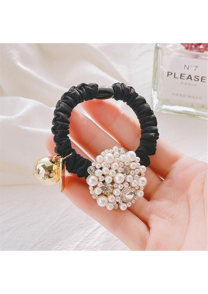 Moda Yeni Top Saç Bağları Kadınlar Için Daire Mizaç Inci Kafa Halat Net Kırmızı High-End Headdress Saç Lastik Bant Kadın (Yurt Dışından)