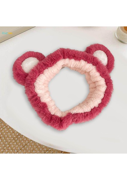 Kızlar Için Polar Peluş Kafa Bandı Spa Saç Bandı Cilt Bakımı Makyaj Gül Kırmızı (Yurt Dışından) fiyatları