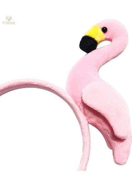 Komik Flamingo Kafa Bandı Kostüm Hayvan Headdress Çocuklar Yetişkin Şapkalar Cosplay Fotoğraf Sahne Headdress Parti Favor Için, Pembe (Yurt Dışından)