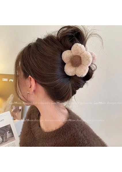 Saç Aksesuarları Yeni Sevimli Peluş Sıkma Çiçek Saç Tokası Geri Kaşık Tava Saç Sıkma Yüksek Dereceli Kadın Aksesuarları (Yurt Dışından) modelleri