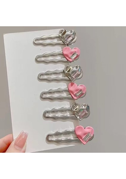 Moda Taklidi Kalp Saç Tokası Kelepçe Tatlı Alaşım Tokalar Tokalarım Zarif Gümüş Renk Yan Klipler Kadın Saç Aksesuarları (Yurt Dışından) fiyatları