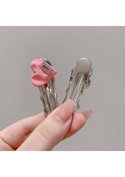 Moda Taklidi Kalp Saç Tokası Kelepçe Tatlı Alaşım Tokalar Tokalarım Zarif Gümüş Renk Yan Klipler Kadın Saç Aksesuarları (Yurt Dışından) fırsatları