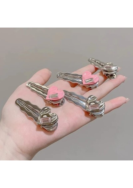 Moda Taklidi Kalp Saç Tokası Kelepçe Tatlı Alaşım Tokalar Tokalarım Zarif Gümüş Renk Yan Klipler Kadın Saç Aksesuarları (Yurt Dışından) indirimleri