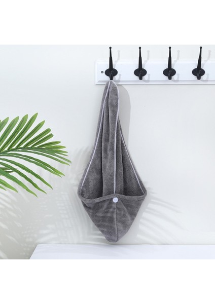 Havlu Kadın Yetişkin Banyo Emici Çabuk Kuruyan Banyo Kalın Duş Uzun Kıvırcık Saç Bonesi Mikrofiber Wisp Kuru Kafa Saç Havlusu (Yurt Dışından)