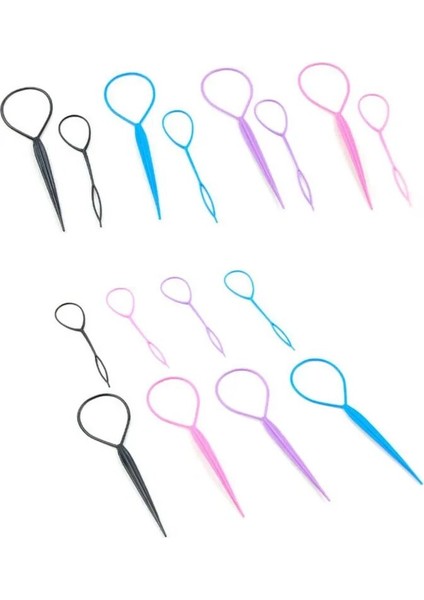 Popüler 1 Takım At Kuyruğu Yaratıcı Plastik Döngü Şekillendirici Araçları Pony Topsy Kuyruk Klip Saç Örgü Makinesi Şekillendirici Aracı Kadınlar Kız Için (Yurt Dışından)