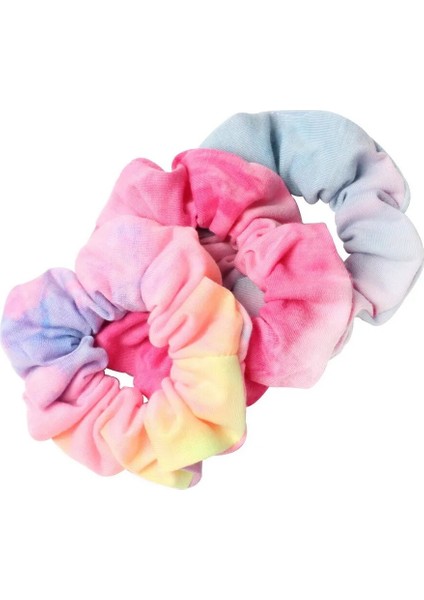 Adet Kravat Boyalı Scrunchie Paketi Saç Aksesuarları Kadınlar Kızlar Için Bantlar Elastik Kauçuk Saç Kravat Saç Halat Halka At Kuyruğu Tutun (Yurt Dışından)