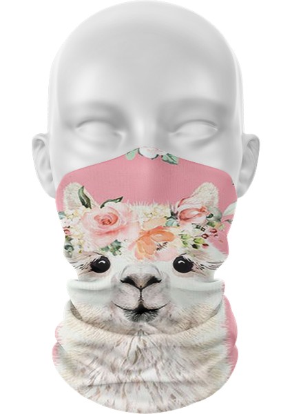 3D Baskılı Kadın Yaz Başörtüsü Güzel Karikatür Koyun Headdress Pembe Kız Saç Eşarp Erkek Bandana Sihirli Fular Yüz Kalkanı (Yurt Dışından)