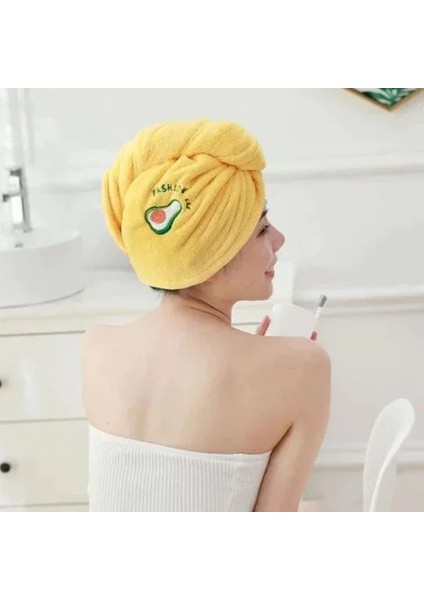 Sihirli Mikrofiber Duş Başlığı Nakış Havlu Banyo Şapkaları Kuru Saç Bonesi Hızlı Kuruyan Yumuşak Bayan Türban Kafası (Yurt Dışından)