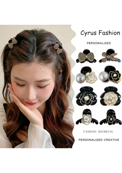 Kore Zarif Küçük Inci Taklidi Kamelya Firkete Kızlar Yüksek Anlamda Çiçek Patlama Klip Saç Aksesuarları Kadınlar Için Headdress (Yurt Dışından)