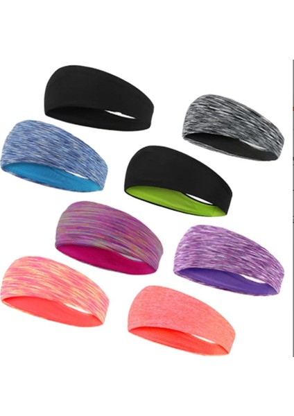 Kadın Çift Katmanlı Ter Emici Kafa Bandı Yoga Spor Şapkalar Headwrap Spor Türban H010 (Yurt Dışından)