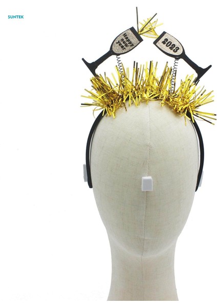 2023 Yeni Yıl Kafa Bandı, Tiaras Giydirme Süslemeleri Headdress Parlayan Şapkalar Parti Malzemeleri Karnaval Hediyesi Sahne Performansı Şekeri (Yurt Dışından)