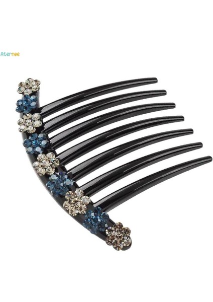 Adet Rhinestone Saç Tarak Klip Kabarık Bun Maker Gelin Saç Şekillendirici Aracı (Yurt Dışından)