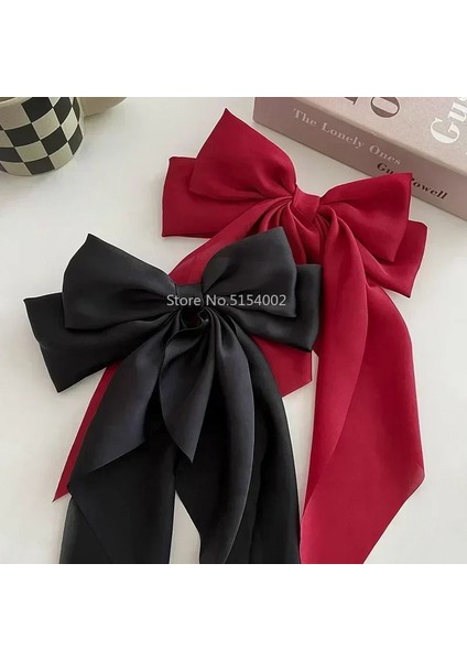 Zarif Yay Şerit Saç Tokası Kızlar Için Moda Basit Katı Saten Klip Saç Tokası Retro Kafa Bandı Klipler ile Kızlar Saç Aksesuarları (Yurt Dışından) modelleri