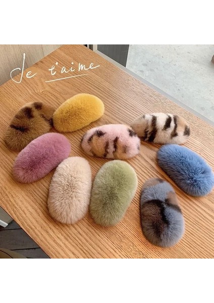 Adet Sevimli Peluş Tokalar Tatlı Yumuşak Kürklü Saç Tokası Saç Pençe Yeni Kız Saç Aksesuarları Peluş Sevimli ve Tatlı Rex Tavşan Saç (Yurt Dışından) fiyatları