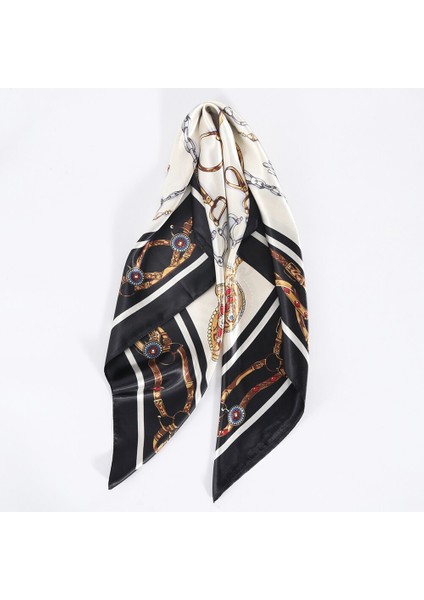 Saç Eşarp 90*90 cm Ipek Başörtüsü Klasik Retro Yaz Fular Saten Bandana Cheveux Yumuşak Atkısı Başörtüsü Kadın Eşarplar (Yurt Dışından) fırsatları