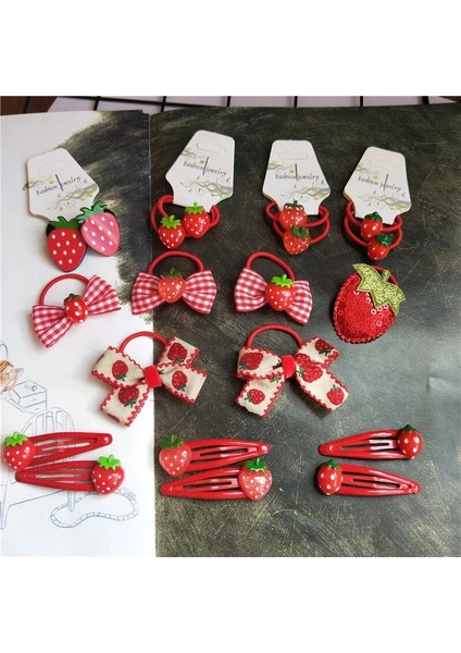 1/2 Adet Yeni Sevimli Karikatür Çilek Prenses Şapkalar Çocuk Halatlar Kız Çocuk Aksesuarları Bebek Headdress Çocuklar Elastik Saç Bantları (Yurt Dışından)