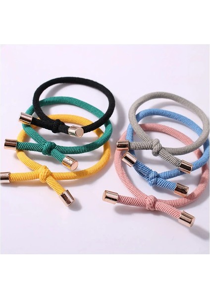 10 Adet/takım Kadın Elastik Saç Lastik Bantlar Yüksek Kaliteli Kızlar Saç Bantları Saç Scrunchies Altın Kaplama Saç Aksesuarları Saç Sakızı (Yurt Dışından)