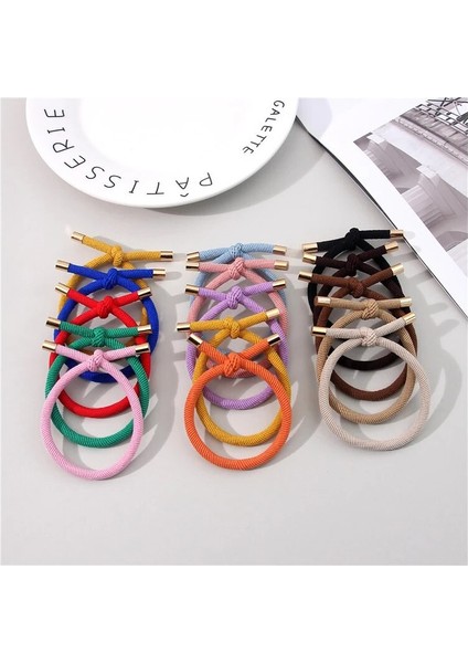10 Adet/takım Kadın Elastik Saç Lastik Bantlar Yüksek Kaliteli Kızlar Saç Bantları Saç Scrunchies Altın Kaplama Saç Aksesuarları Saç Sakızı (Yurt Dışından)