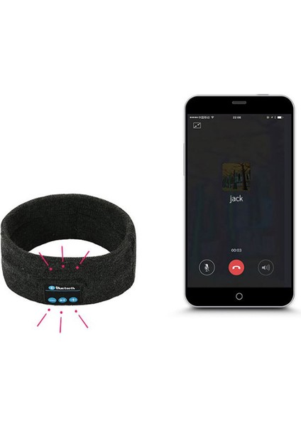 Kablosuz Bluetooth Kulaklıklar Kulaklıklar Saç Bandı USB Spor Salonu Fitness (Yurt Dışından)