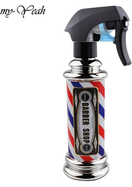 Myyeah 150 ml Şerit Desen Sprey Boş Şişe Kuaför Saç Kesimi Kuaförlük Su Püskürtücü Şişe Berber Şekillendirici Spreyler Araçları-Gümüş (Yurt Dışından)