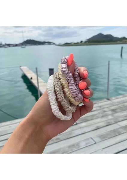 28 Renk Saf Dut Ipek Saç Scrunchies Ipek Saç Kravatlar Hairbands Skinny Scrunchies At Kuyruğu Tutucular Saç Bakım Aksesuarları (Yurt Dışından) modelleri