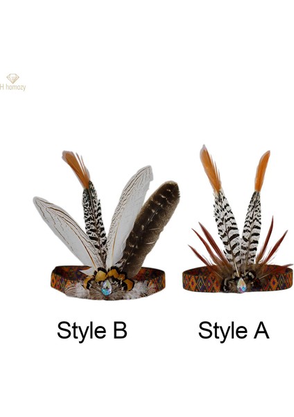 Parti Burlesque A Için Hint Headdress Kafa Bandı Taç Tavuskuşu Kostümü (Yurt Dışından) indirimleri