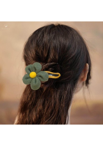 Büyük Çiçek Saç Klip Ördek Gagası Klip Saç Aksesuarları Parti Bayanlar Için Barrette Hairgrips, Yeşil (Yurt Dışından) modelleri