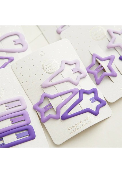 Adet/takım Mor Saç Tokaları Kızlar Için Tatlı Bb Klip Tokalarım Metal Geometri Yapış Basit Tokalar Çocuklar Için Şapkalar Şekillendirici Araçları (Yurt Dışından) fiyatları