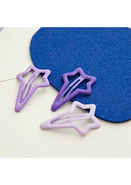 Adet/takım Mor Saç Tokaları Kızlar Için Tatlı Bb Klip Tokalarım Metal Geometri Yapış Basit Tokalar Çocuklar Için Şapkalar Şekillendirici Araçları (Yurt Dışından) modelleri